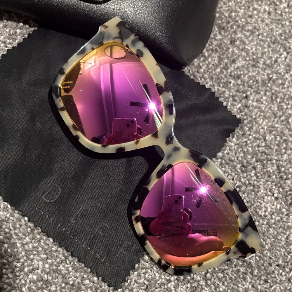 Diff Bella Sunglasses Pink Mirrored Tortoise Frame - image 2